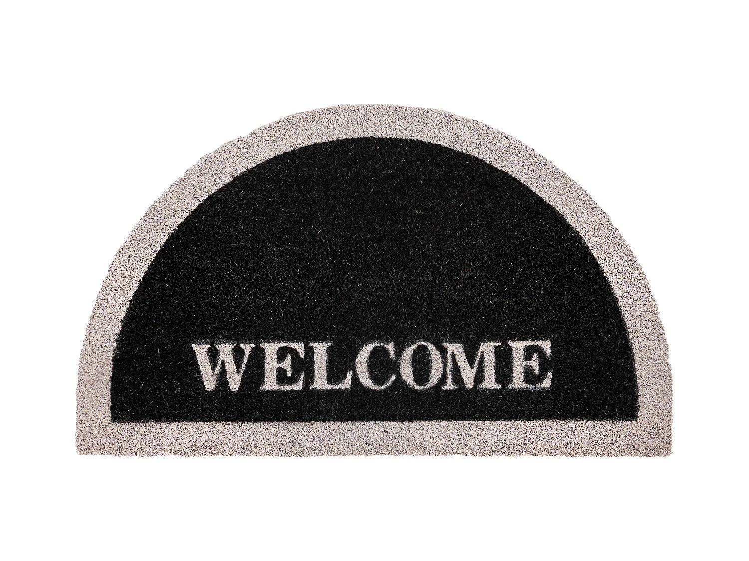 Paillasson BUHI Noir 45 x 75 cm Texte Fibre de coco