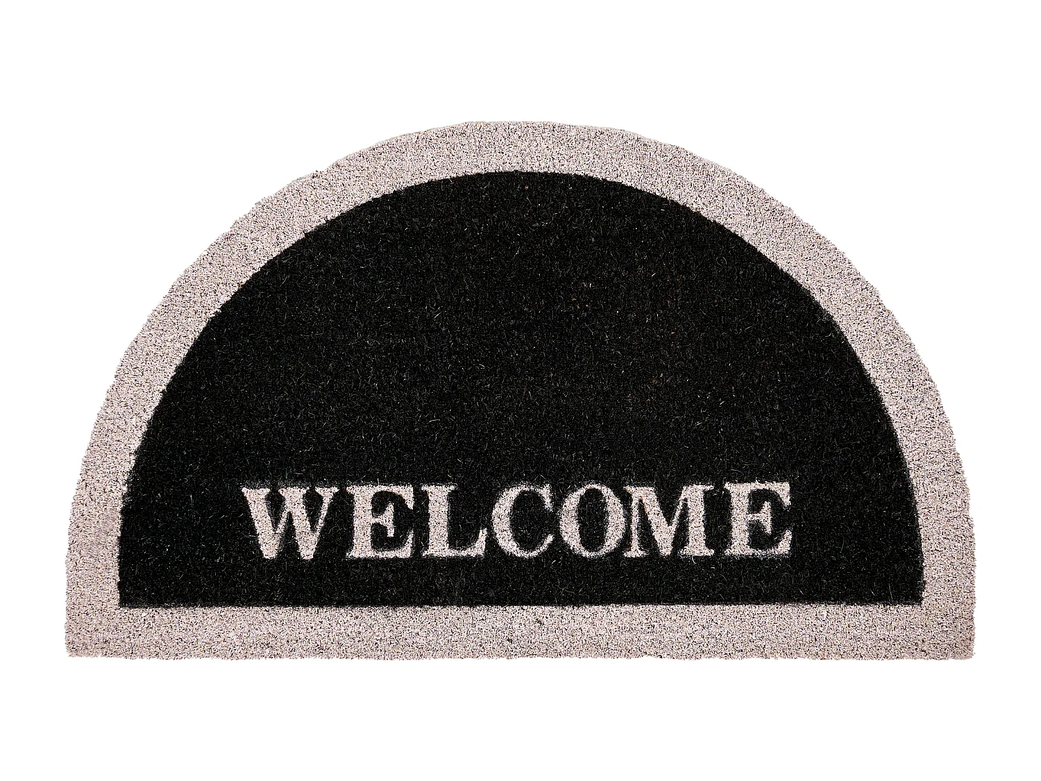 Paillasson BUHI Noir 45 x 75 cm Texte Fibre de coco