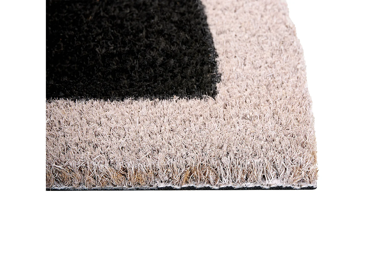 Paillasson BUHI Noir 45 x 75 cm Texte Fibre de coco