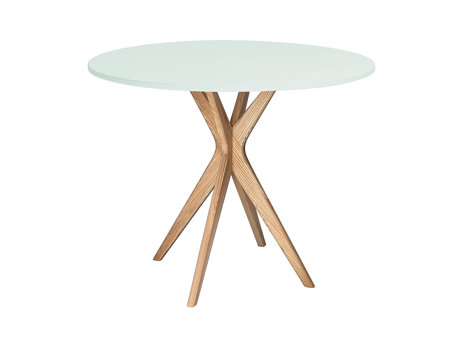 Table à manger ronde 80cm Menthe Éphémère | Pied en frêne