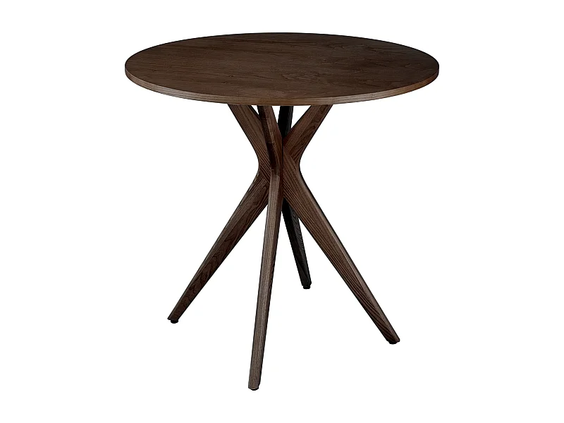 Kleiner runder Esstisch 60 cm Jubi Nussbaum gebeizte Esche