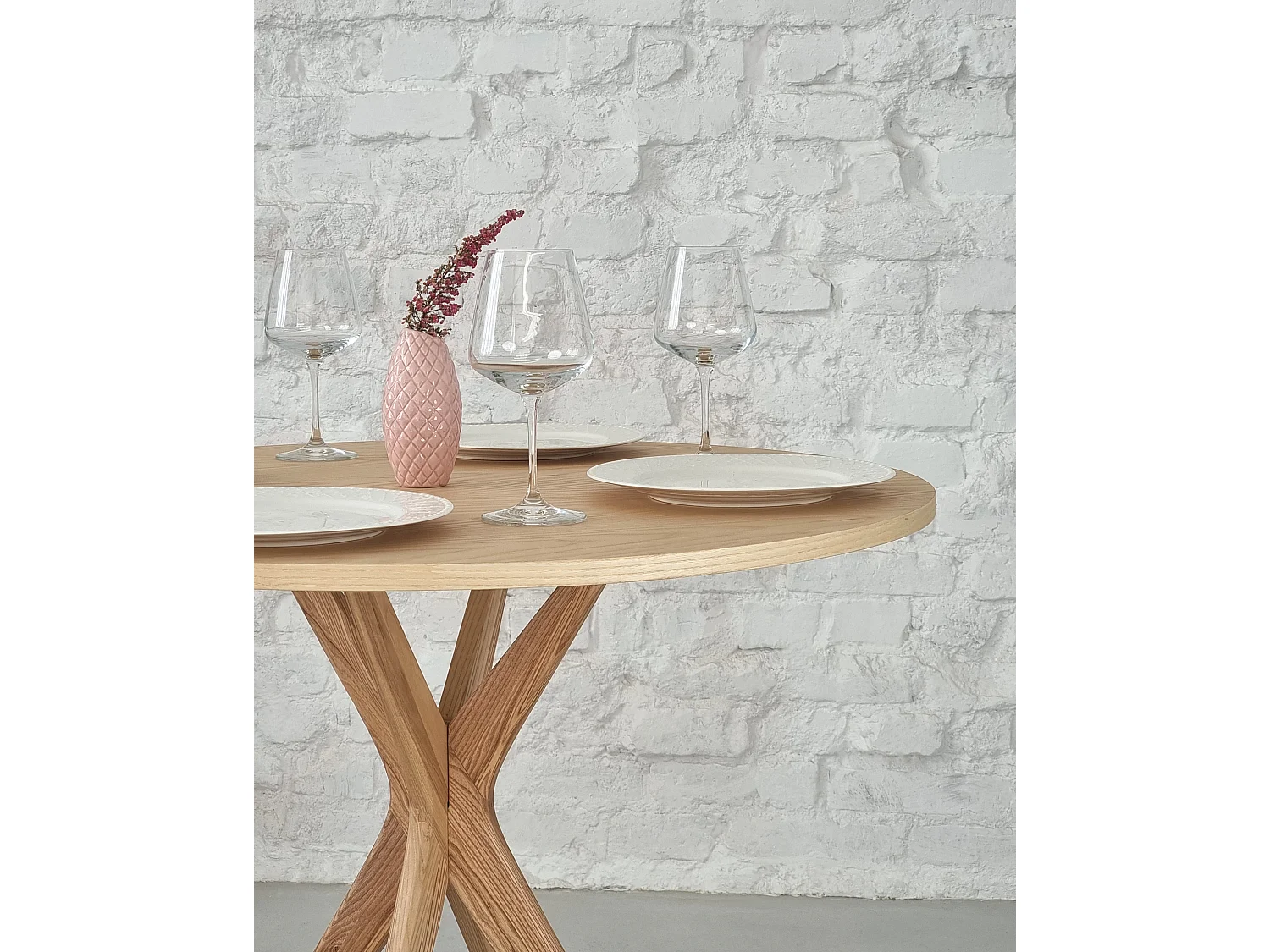 Kleiner runder Esstisch 60 cm Jubi Eschenholz