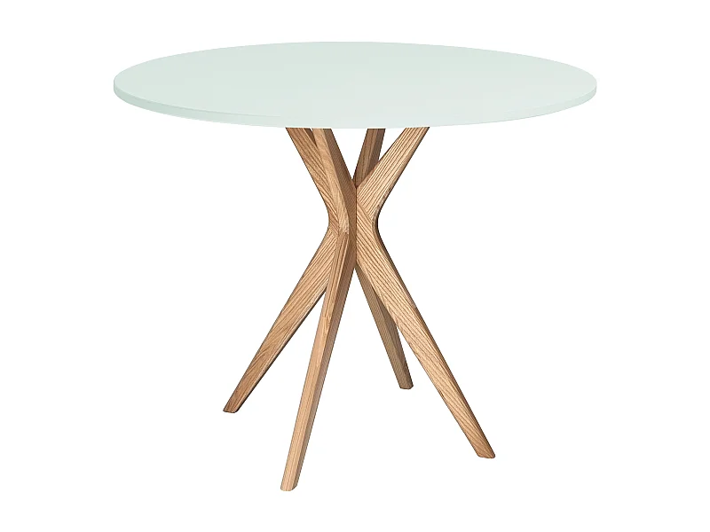 Tavolo da pranzo rotondo 90cm Menta Effimera | Gamba in frassino