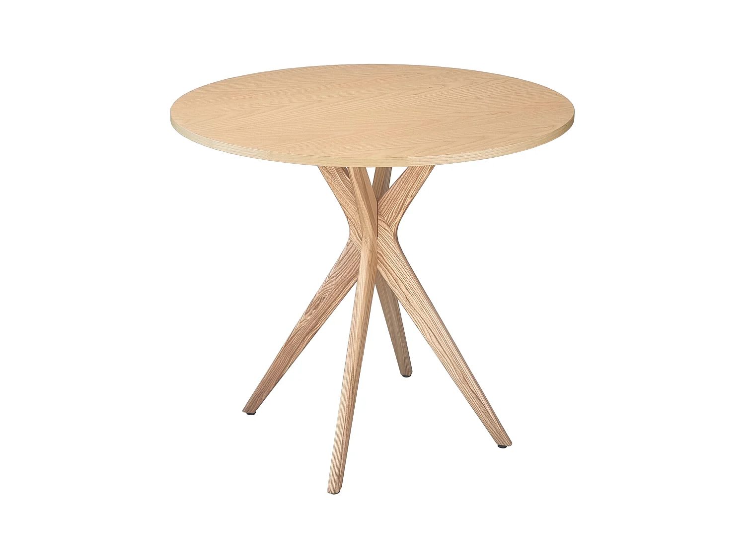 Table à manger ronde 80 cm Jubi bois de frêne