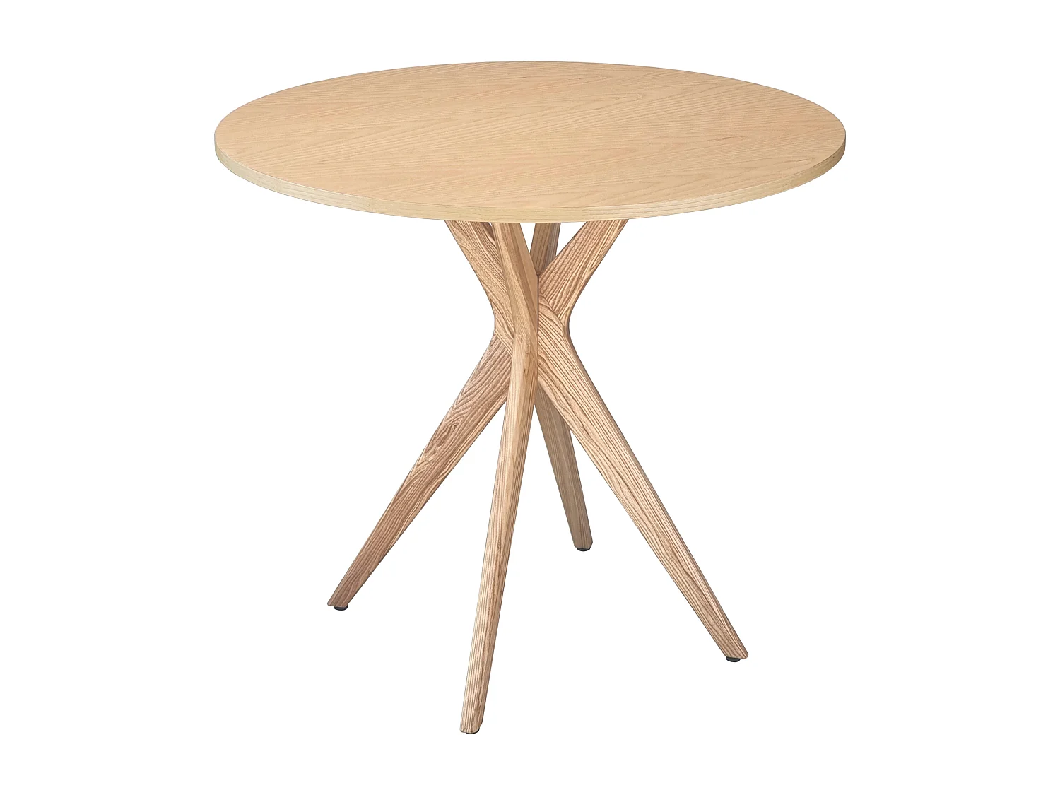 Table à manger ronde 80 cm Jubi bois de frêne