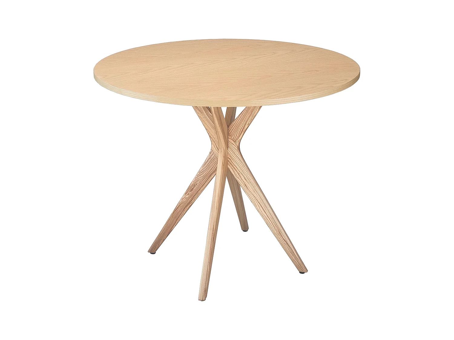 Table à manger ronde 90 cm Jubi bois de frêne