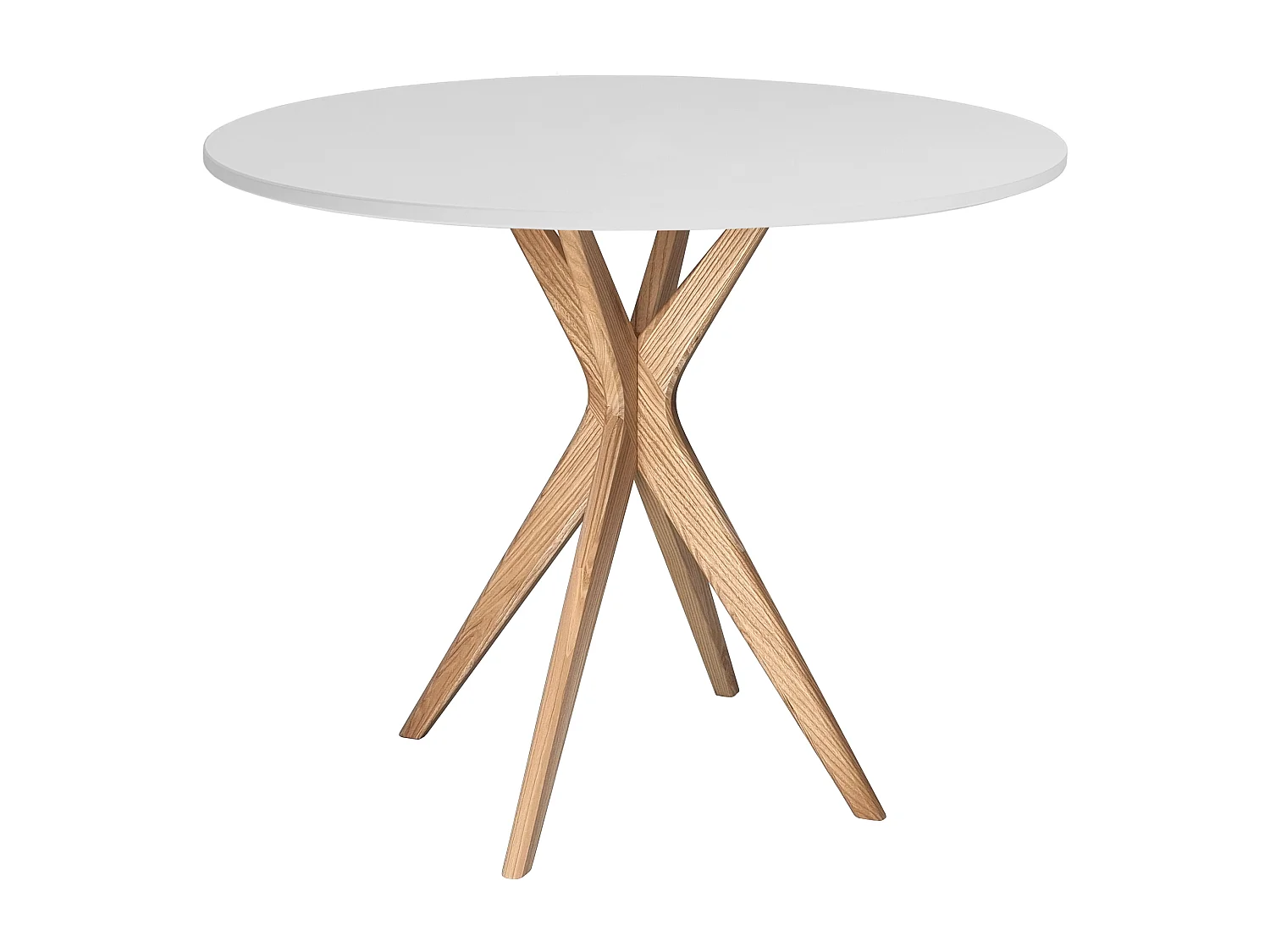 Runder Esstisch 90cm Jubi Perlgrau | Eschenbein