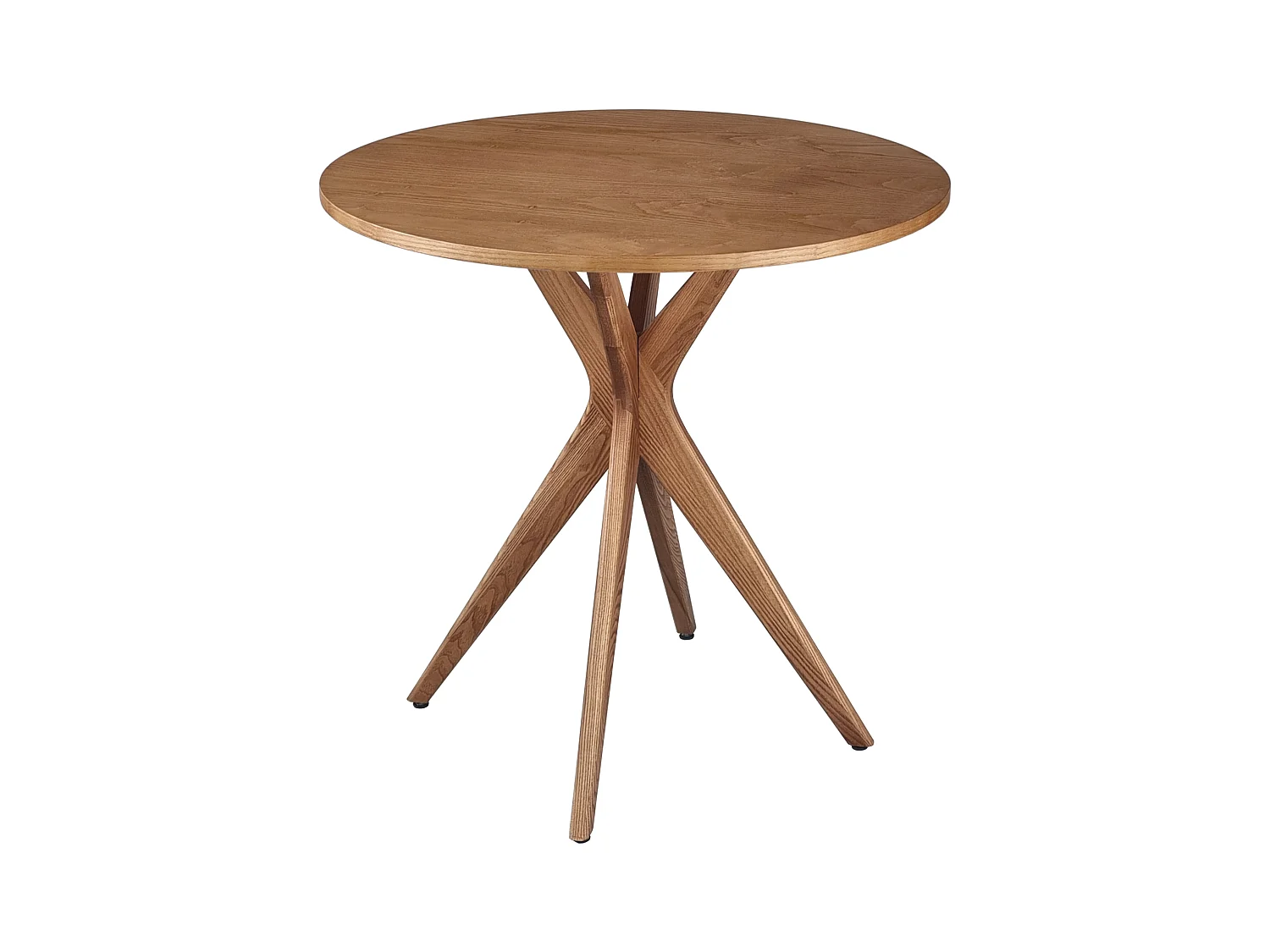 Table à manger ronde 60 cm Jubi frêne teinté chêne
