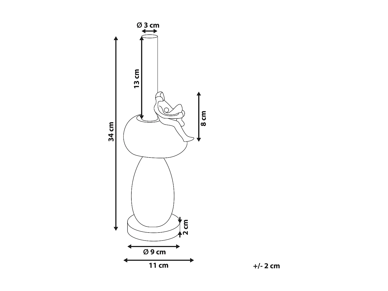Bougeoir BARICE Marbre 34 cm Multicolore