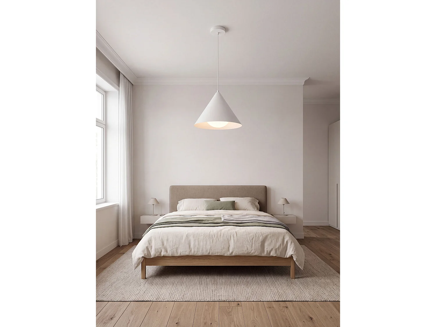 Lampe suspension LEYRE Métal Blanc
