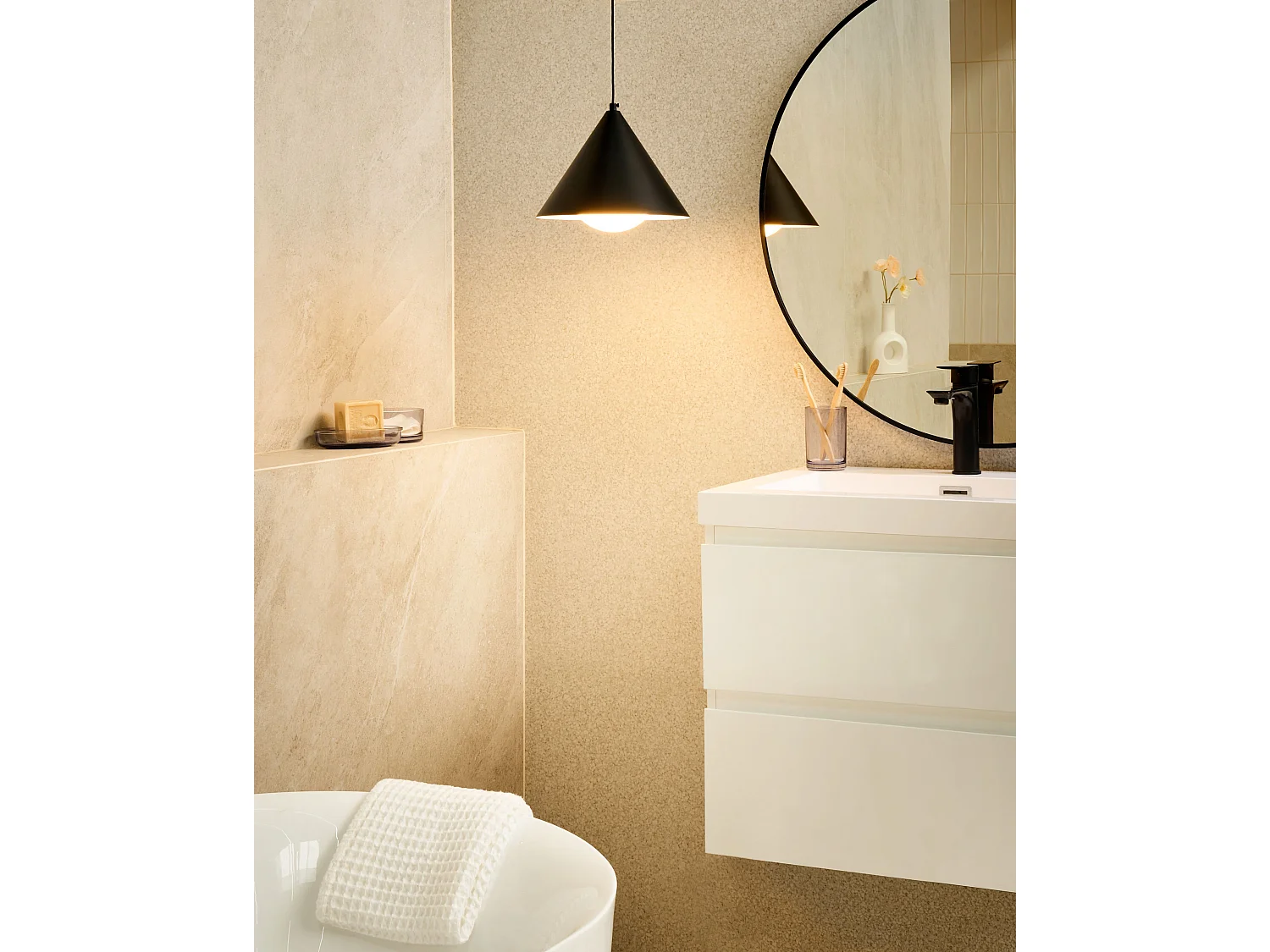 Lampe suspension LEYRE Métal Noir