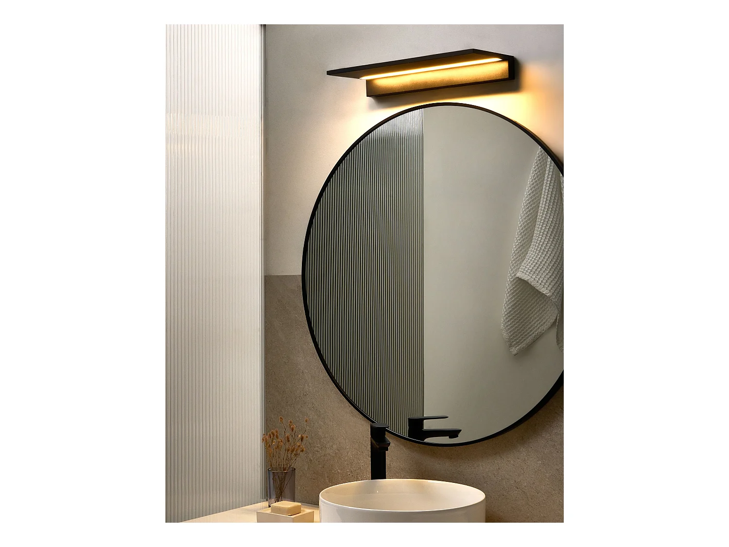 Lampe murale FERREIRA Métal Noir