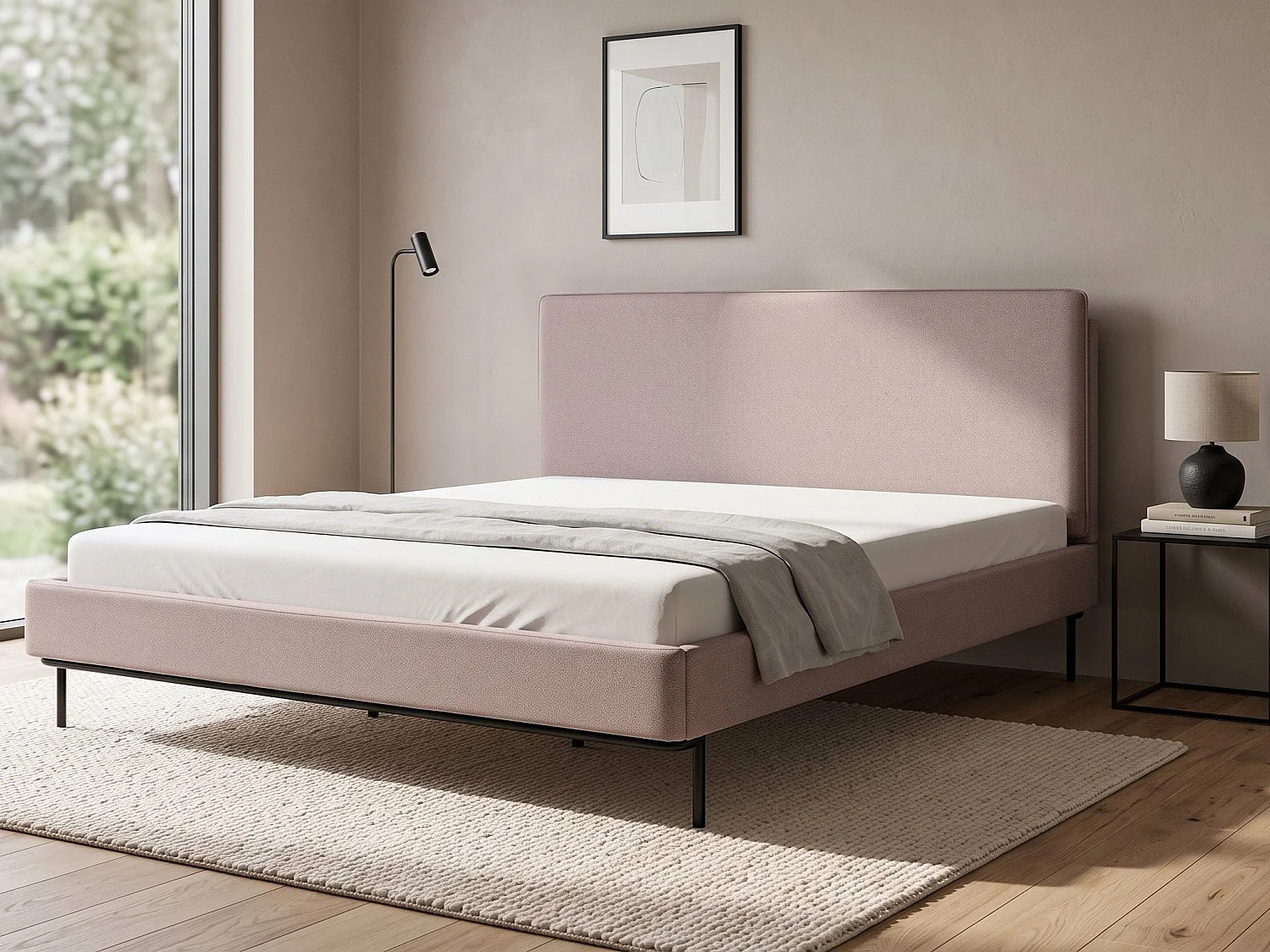 Bed Fabric CORIO 180 x 200 cm (EU Super King) Taupe