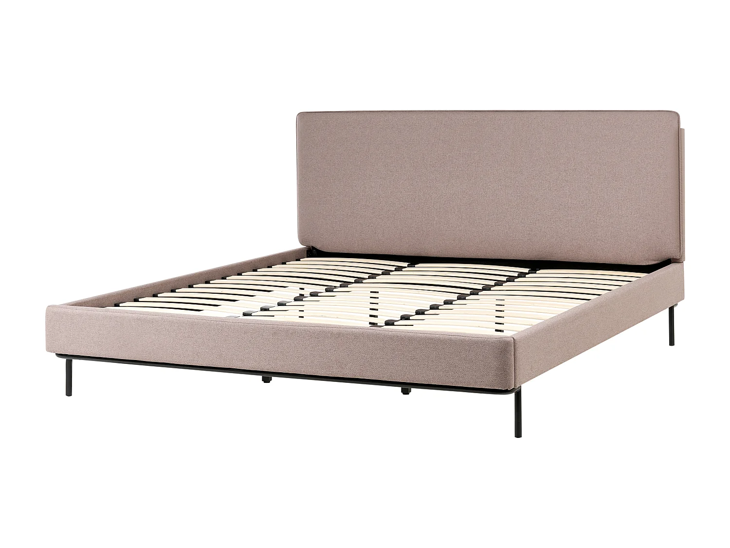 Lit avec sommier Tissu CORIO 180 x 200 cm Taupe