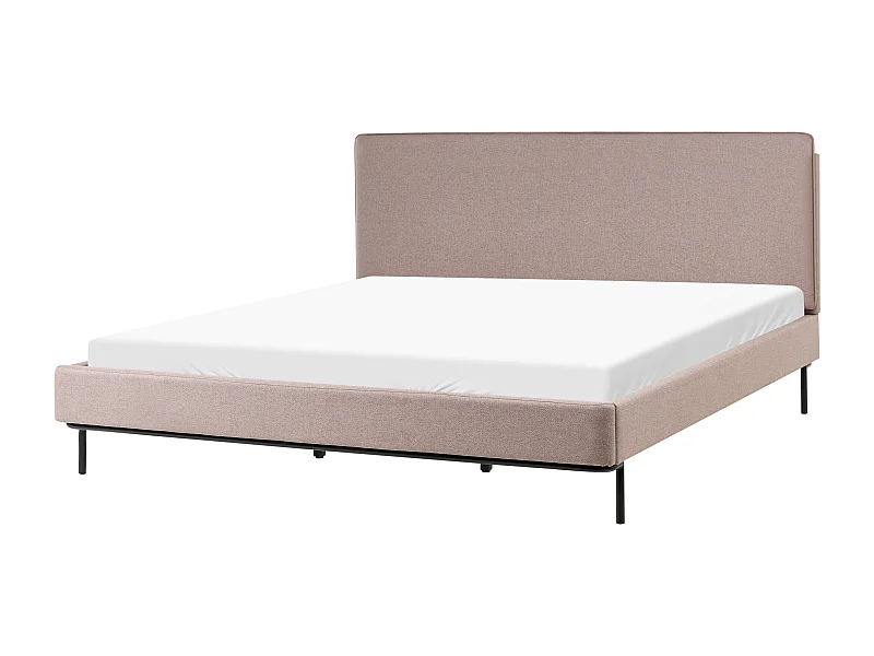 Lit avec sommier Tissu CORIO 180 x 200 cm Taupe