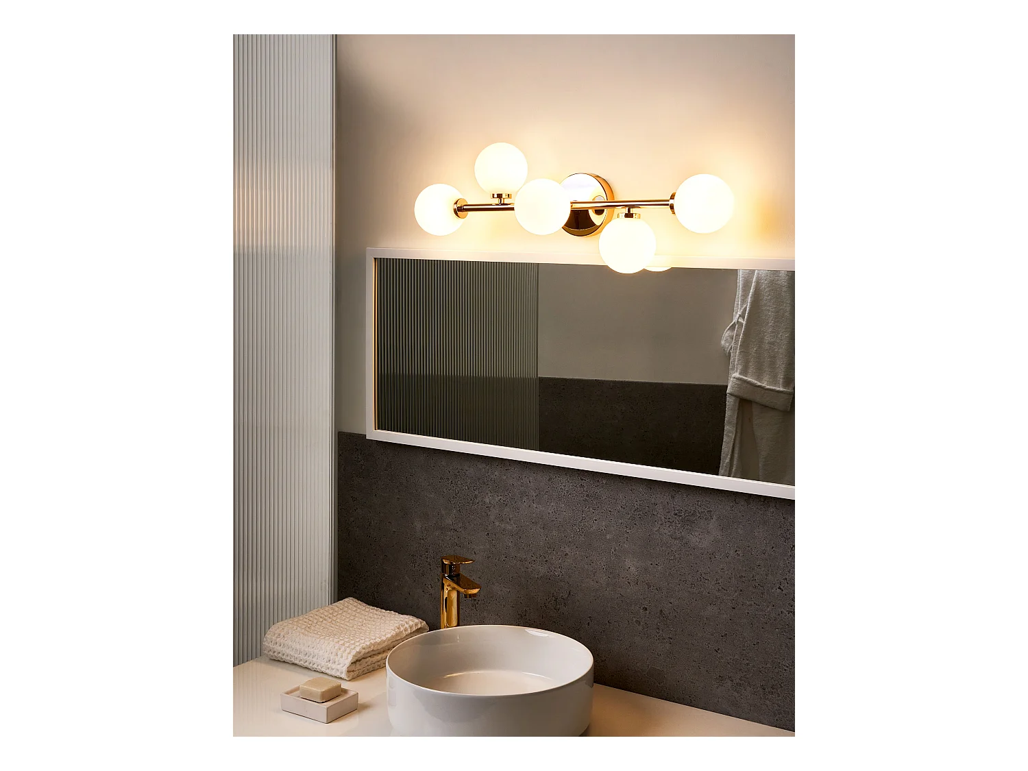 Lampe murale MINOTOS Métal Doré