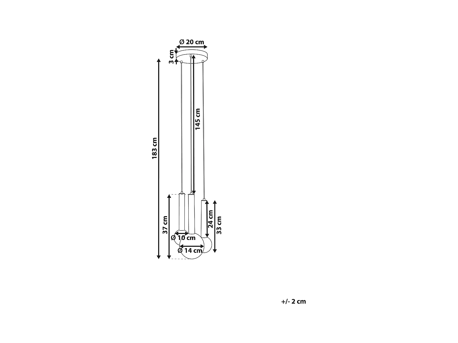 Lampe suspension BOUES Métal Noir
