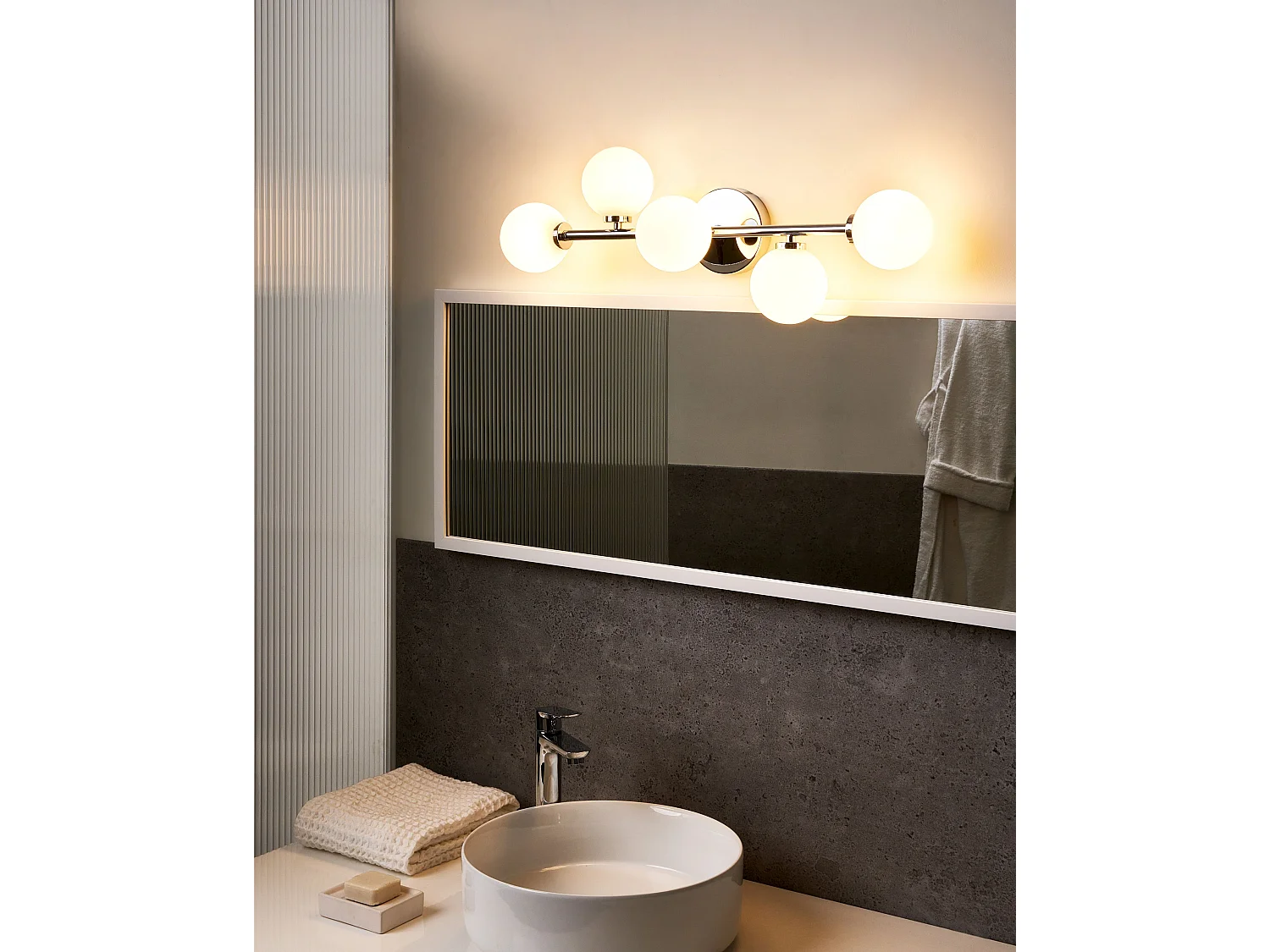 Lampe murale MINOTOS Métal Argenté