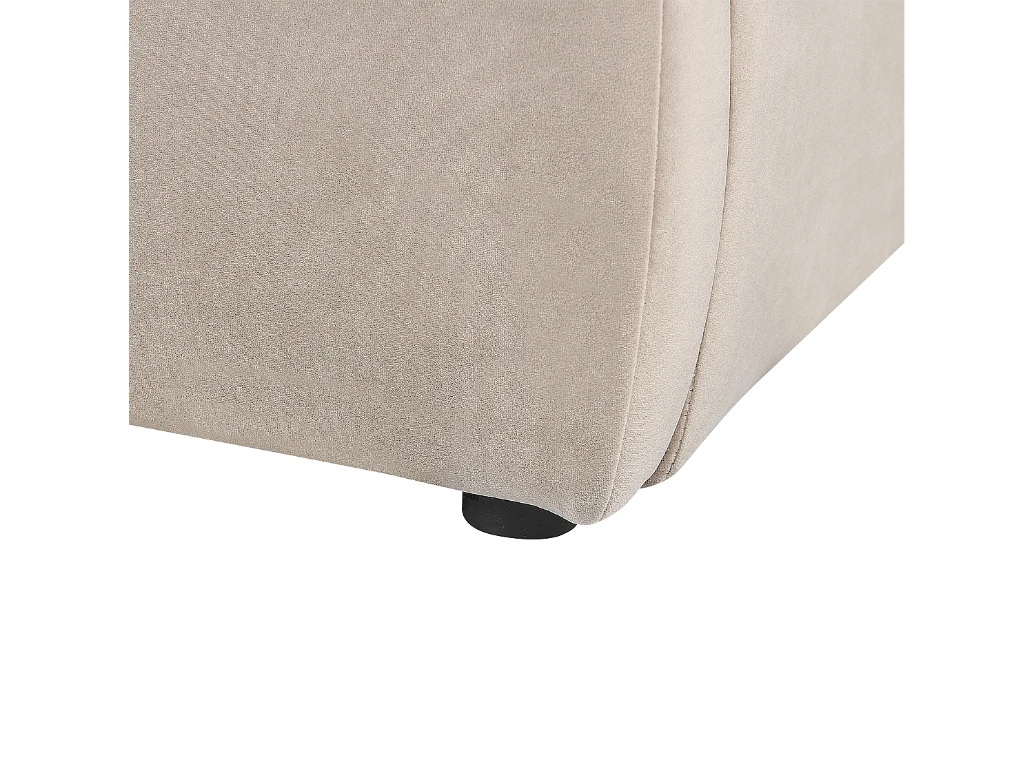 Lit avec sommier Velours BAJONNA 160 x 200 cm Taupe