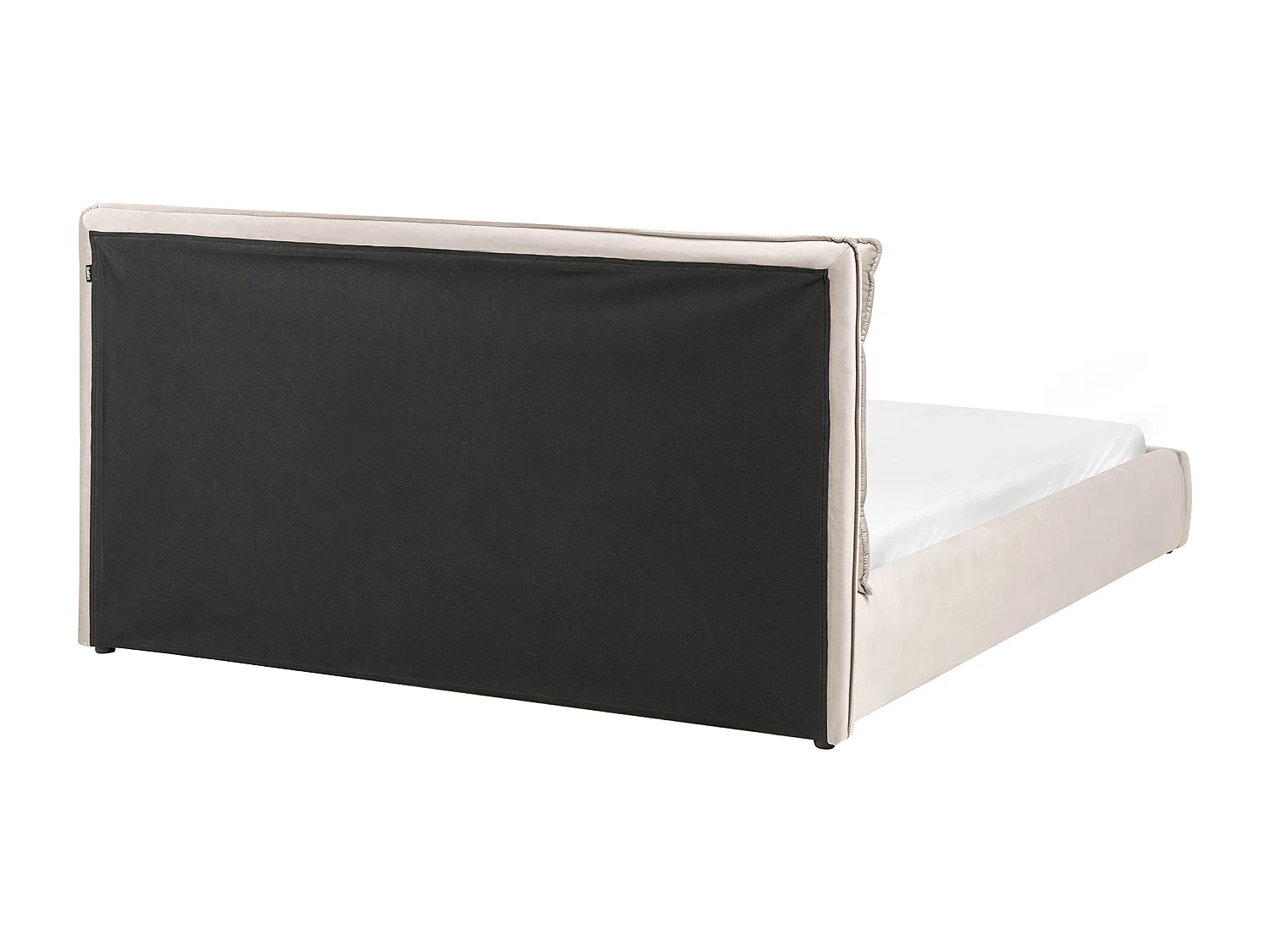 Lit avec sommier Velours BAJONNA 160 x 200 cm Taupe