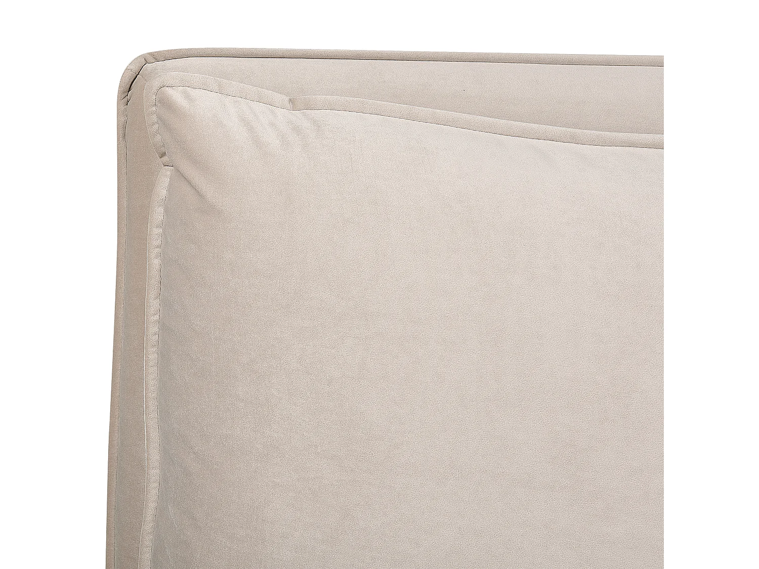 Lit avec sommier Velours BAJONNA 160 x 200 cm Taupe