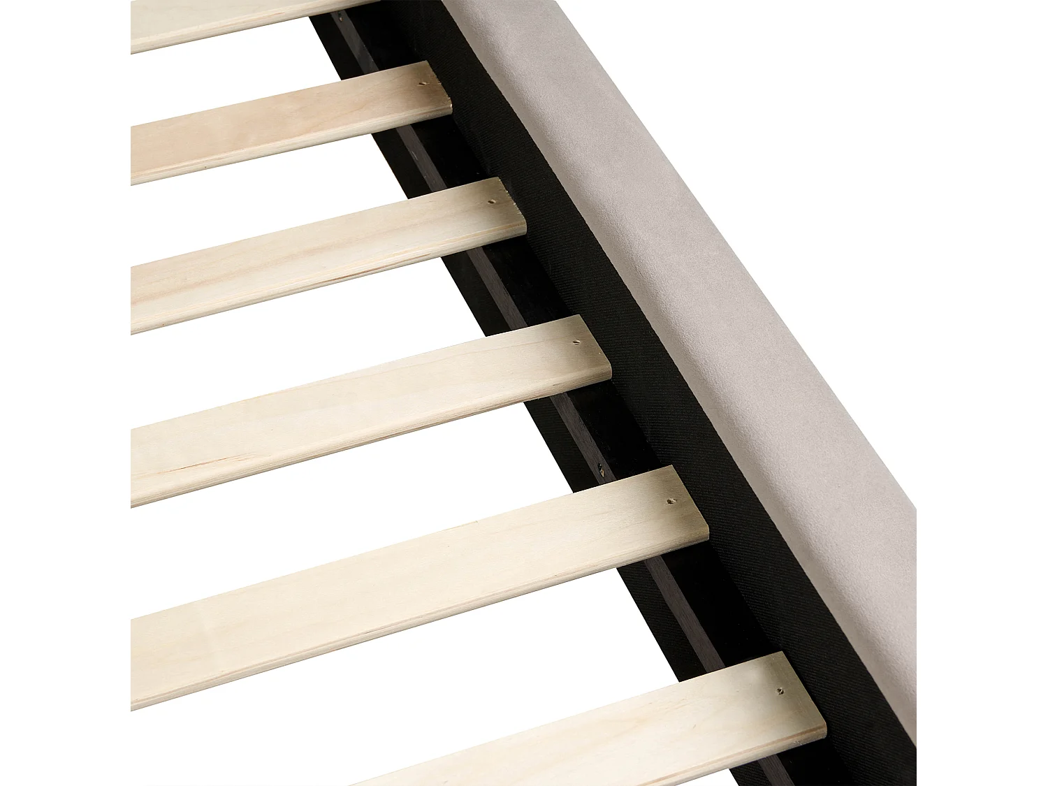 Lit avec sommier Velours BAJONNA 160 x 200 cm Taupe