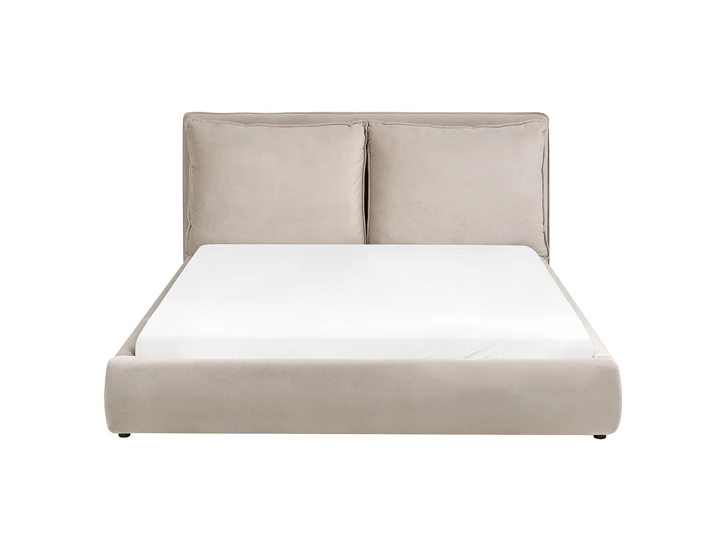 Bed Velvet BAJONNA 160 x 200 cm (EU King Size) Taupe