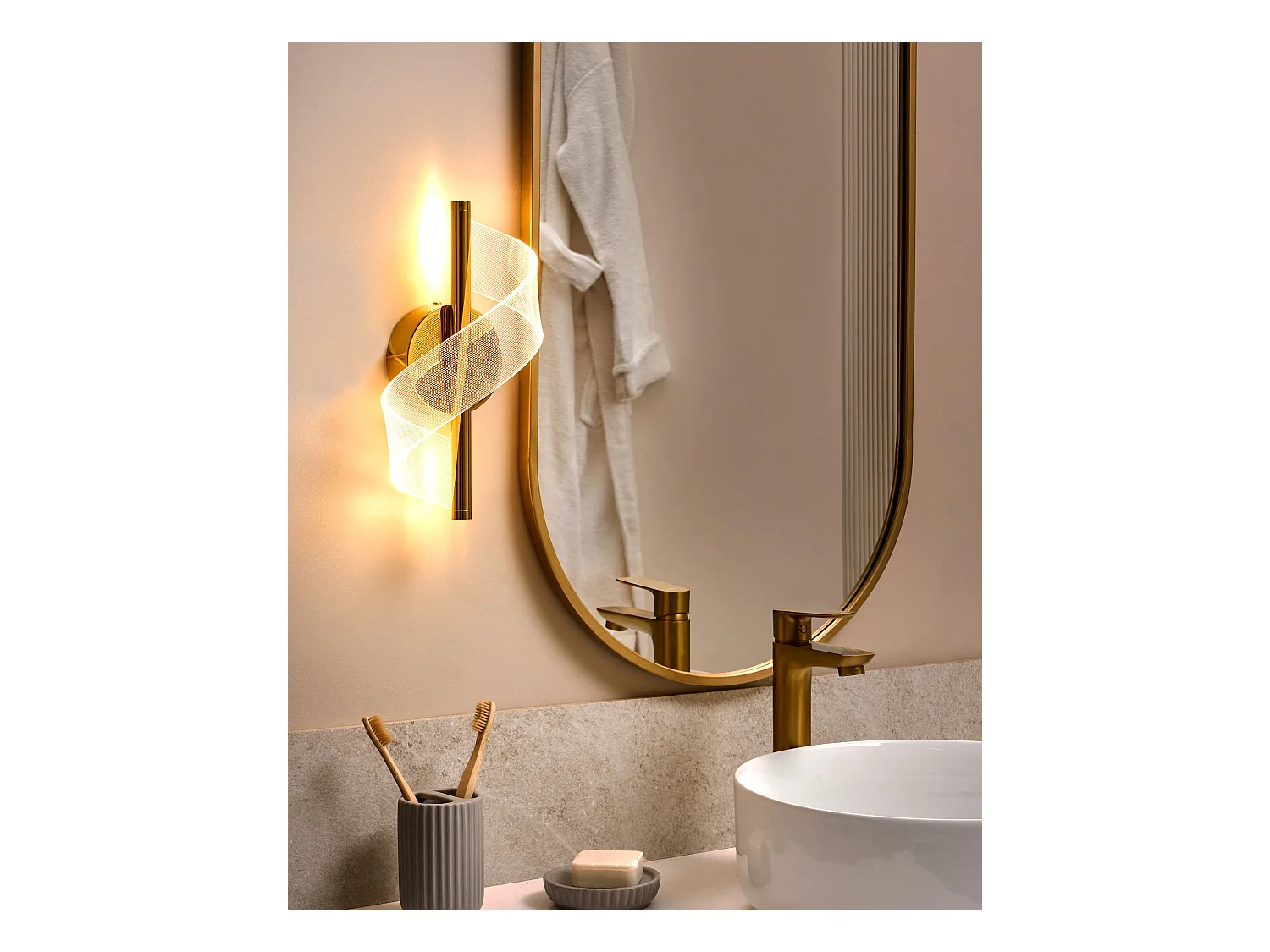 Lampe murale LED SARELA Métal Doré