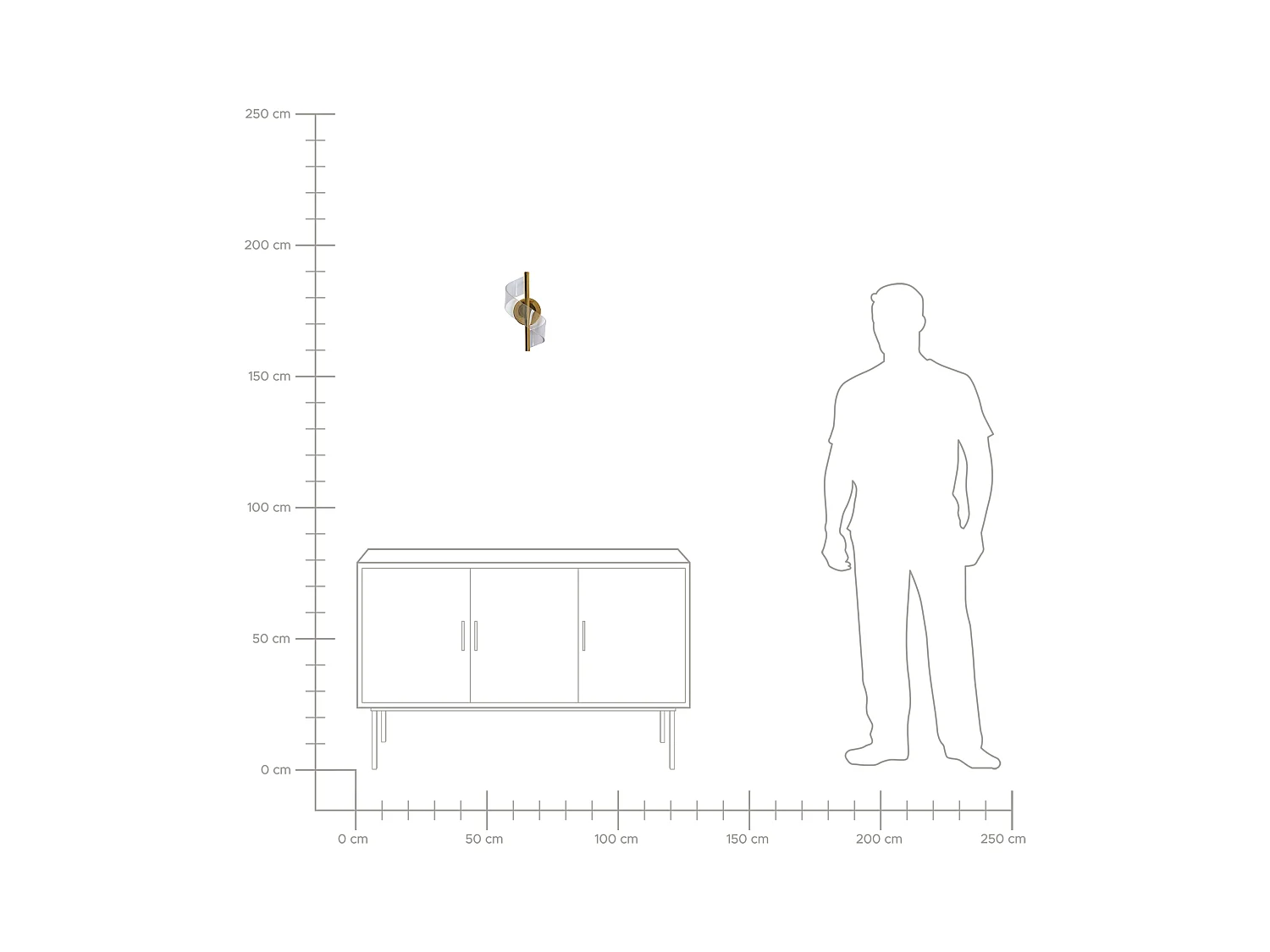 Lampe murale LED SARELA Métal Doré