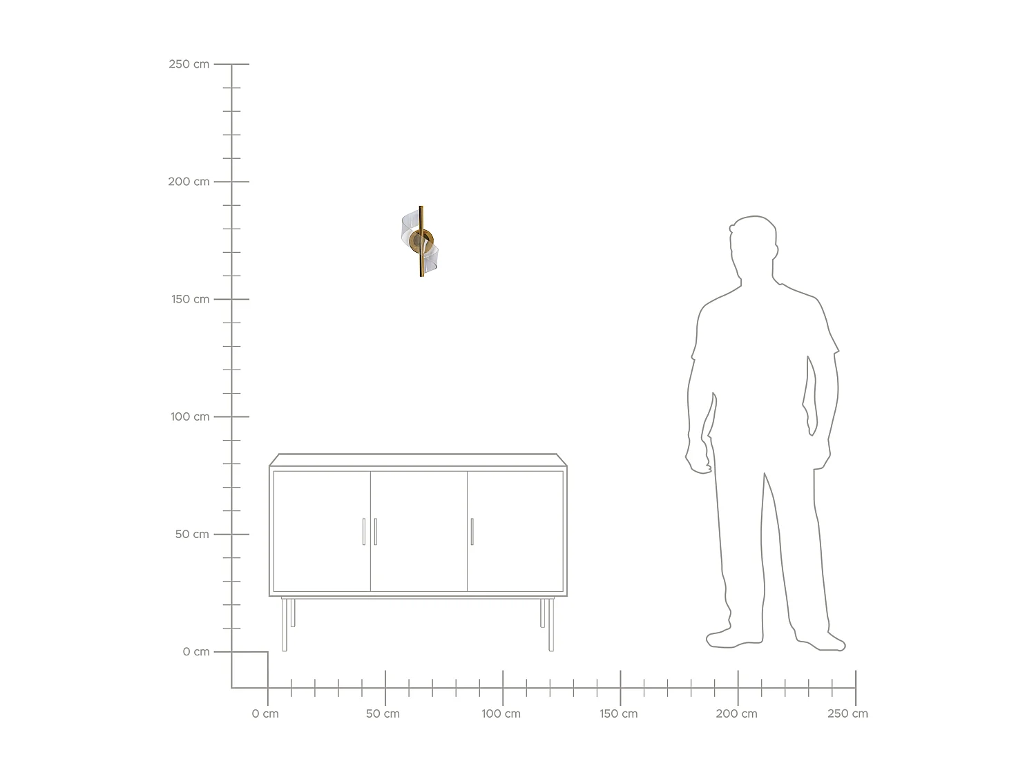 Lampe murale LED SARELA Métal Doré