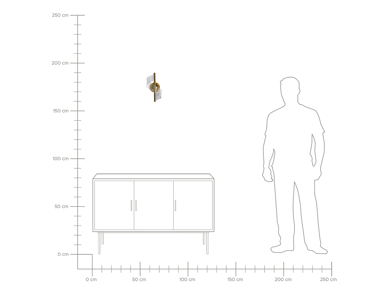 Lampe murale LED SARELA Métal Doré