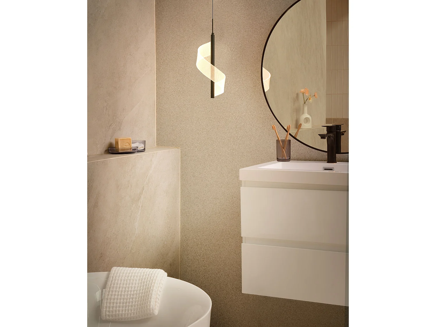 Lampe LED suspendue SARELA Métal Noir