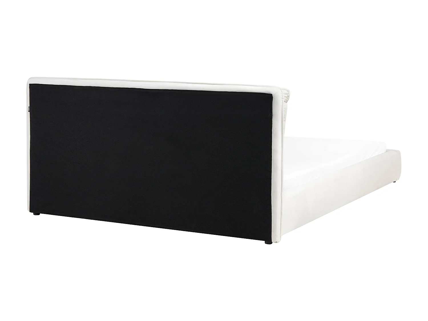 Lit avec sommier Velours BAJONNA 180 x 200 cm Blanc cassé