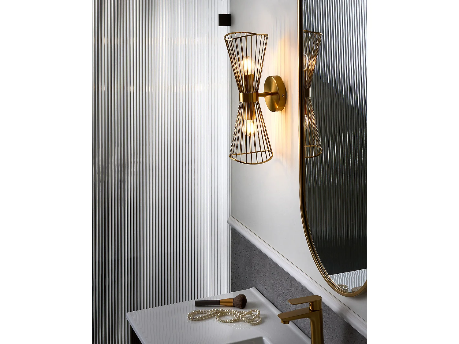 Lampe murale PARADA Métal Doré