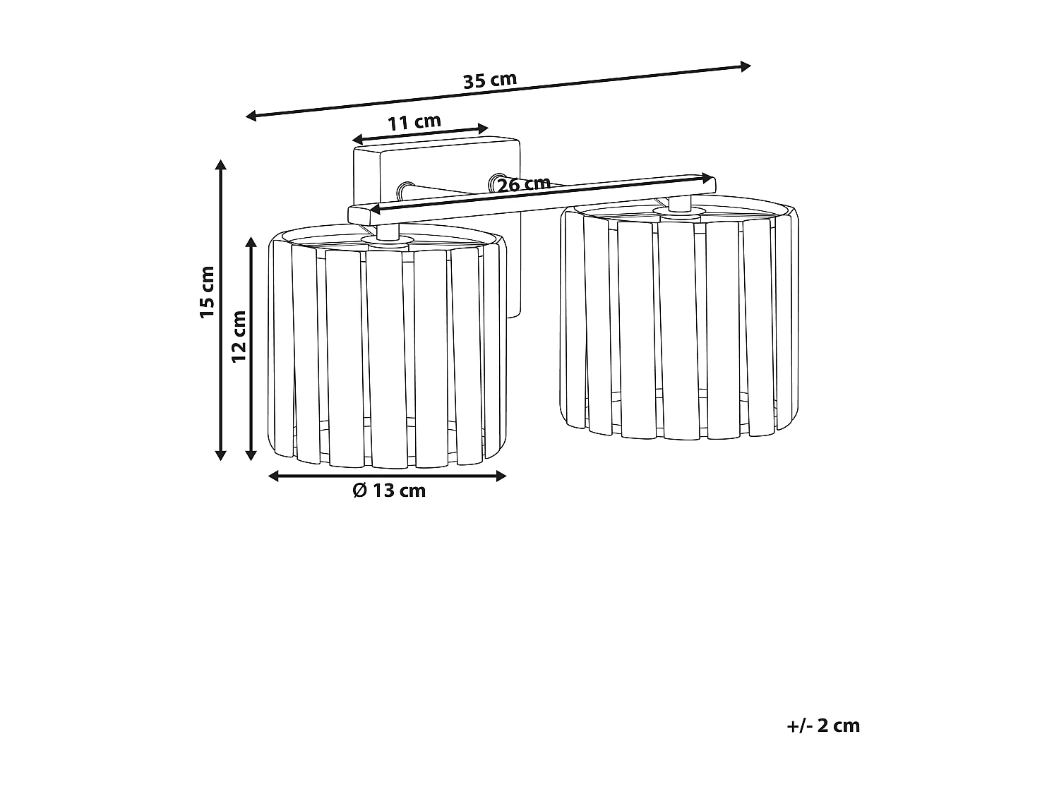 Lampe murale LOURIDO Métal Argenté