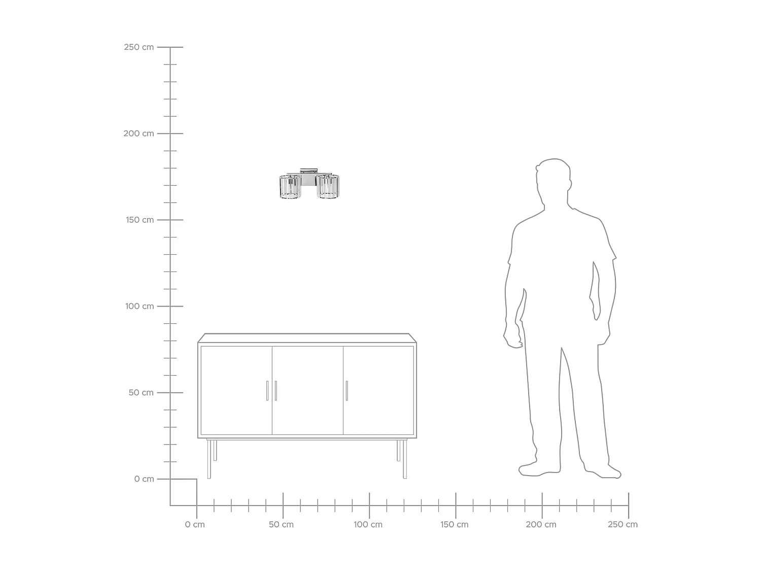 Lampe murale LOURIDO Métal Argenté