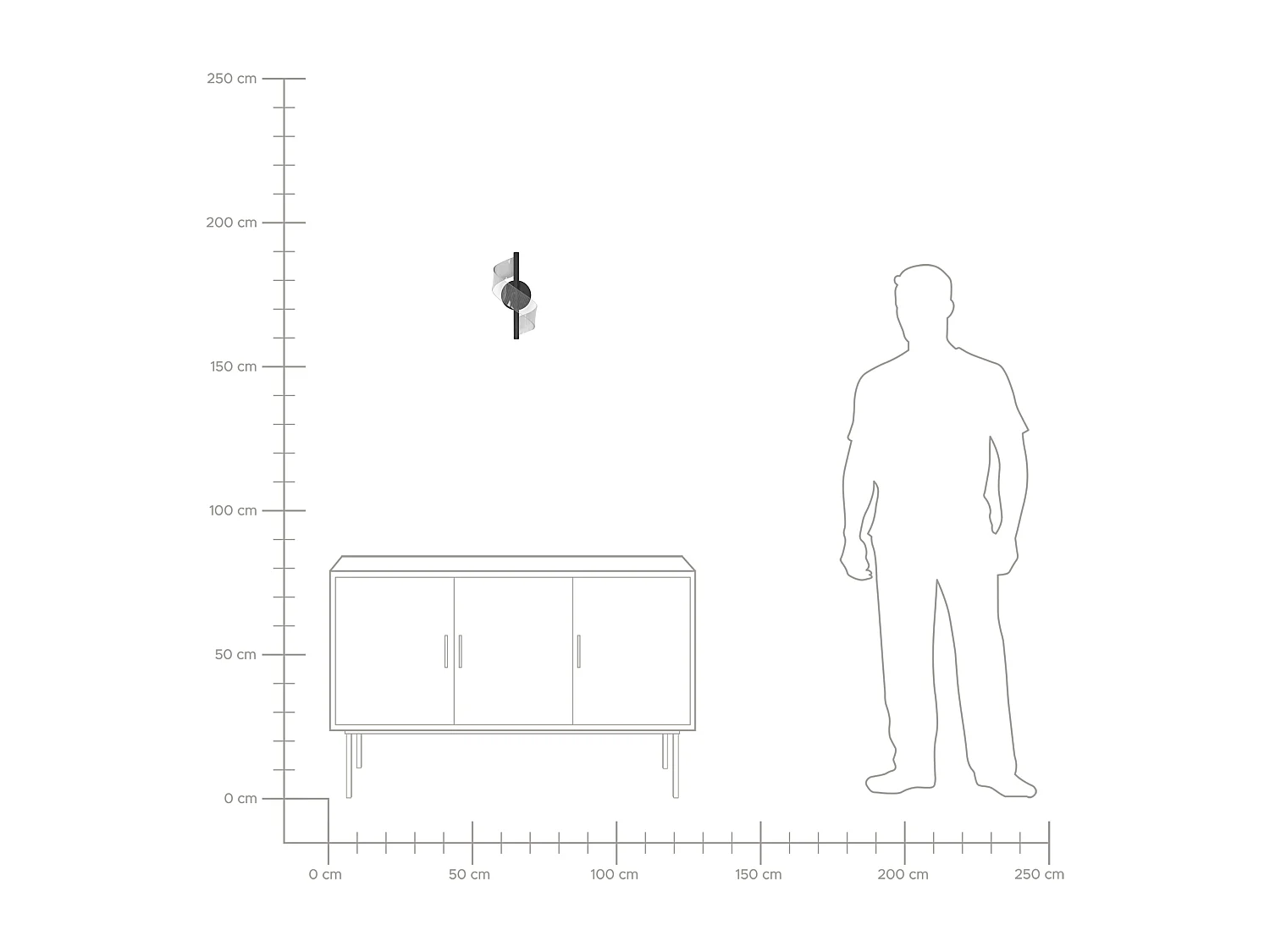 Lampe murale LED SARELA Métal Noir