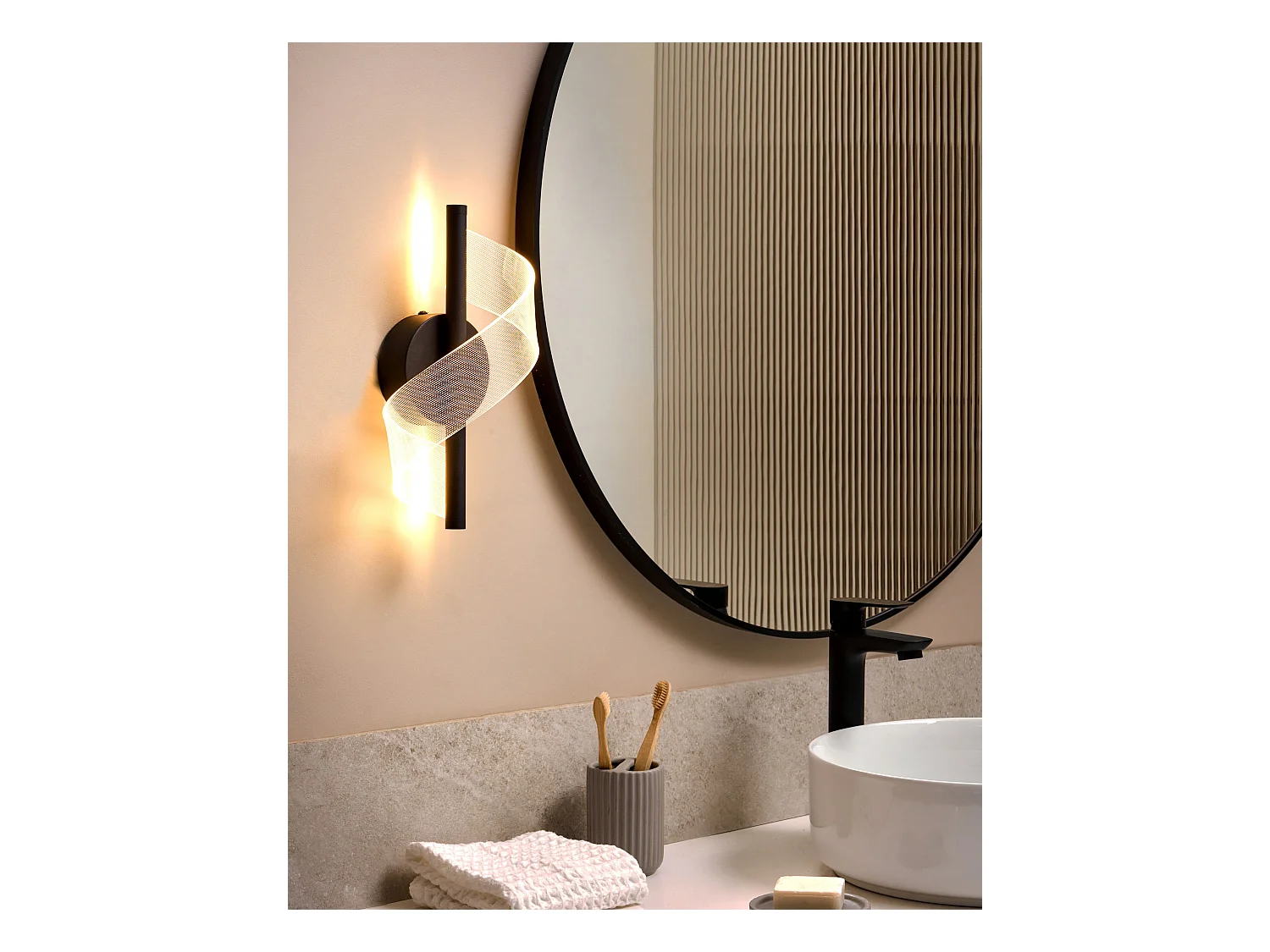 Lampe murale LED SARELA Métal Noir