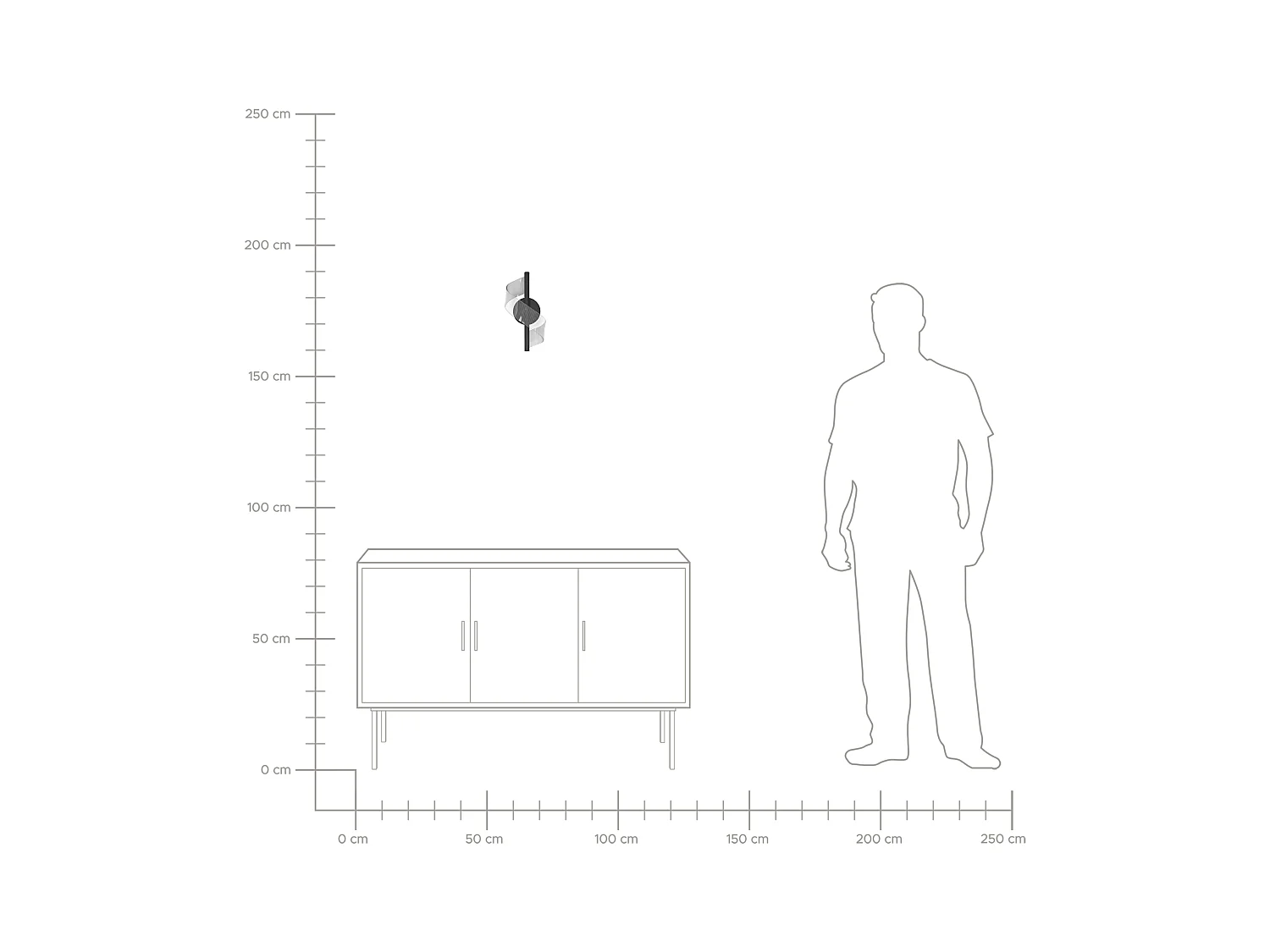 Lampe murale LED SARELA Métal Noir