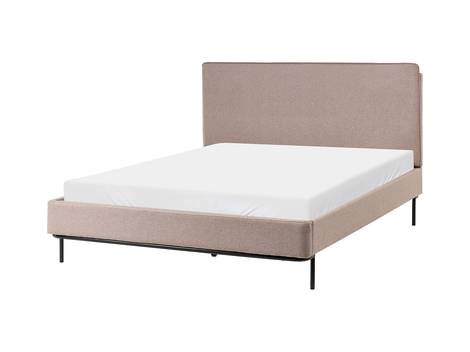 Lit avec sommier Tissu CORIO 140 x 200 cm Taupe