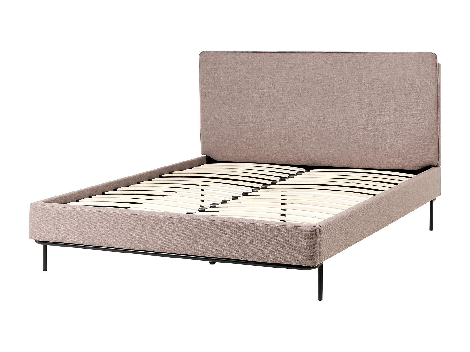 Lit avec sommier Tissu CORIO 140 x 200 cm Taupe
