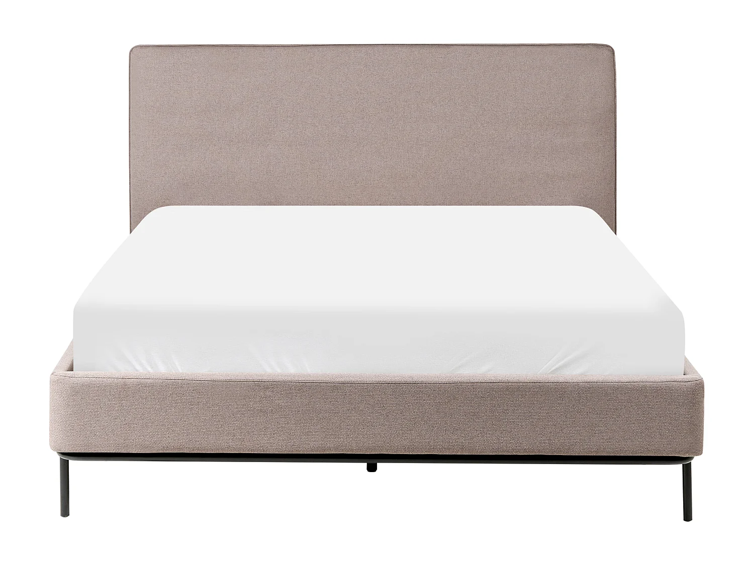 Lit avec sommier Tissu CORIO 140 x 200 cm Taupe