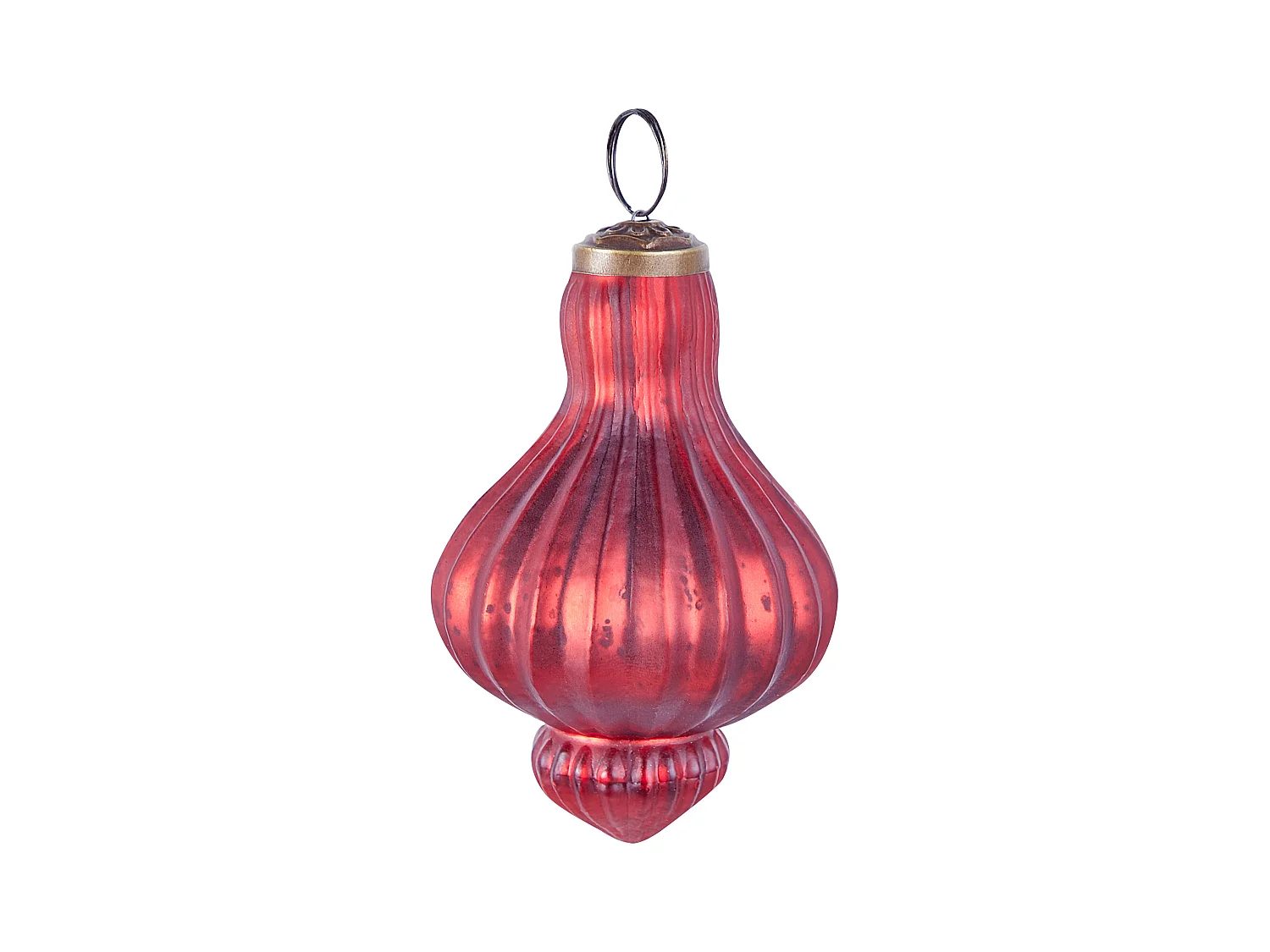 Lot de 8 boules BRILLANT Verre Rouge