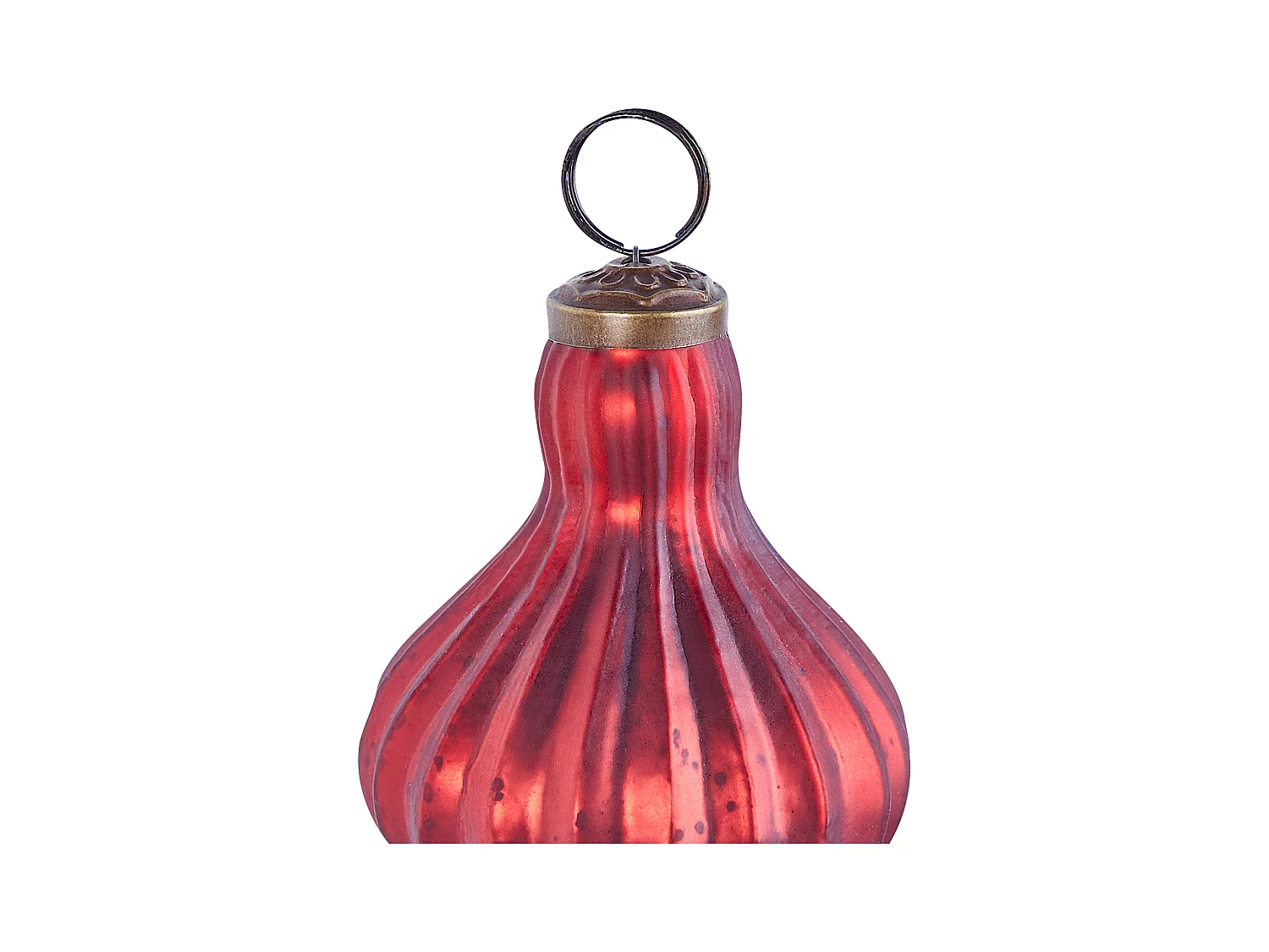 Lot de 8 boules BRILLANT Verre Rouge