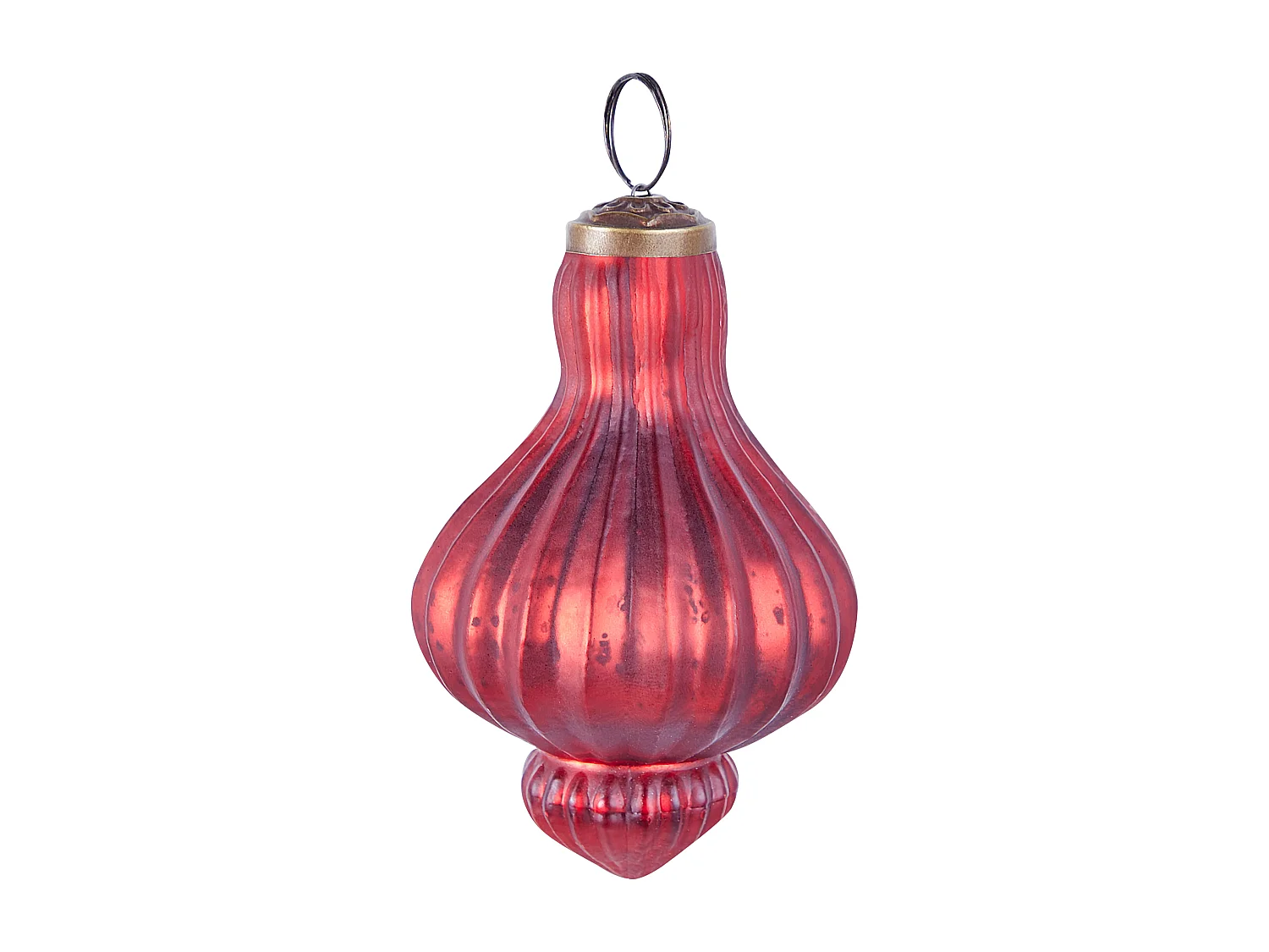 Lot de 8 boules BRILLANT Verre Rouge