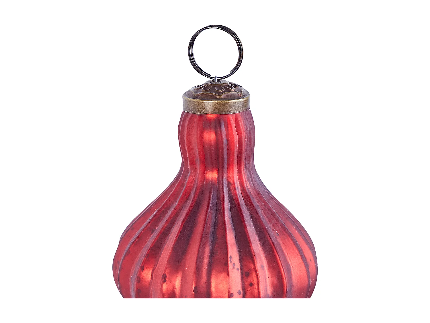 Lot de 8 boules BRILLANT Verre Rouge