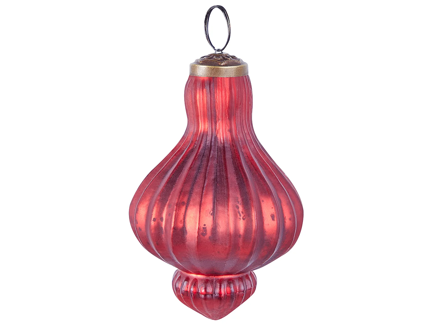 Lot de 8 boules BRILLANT Verre Rouge