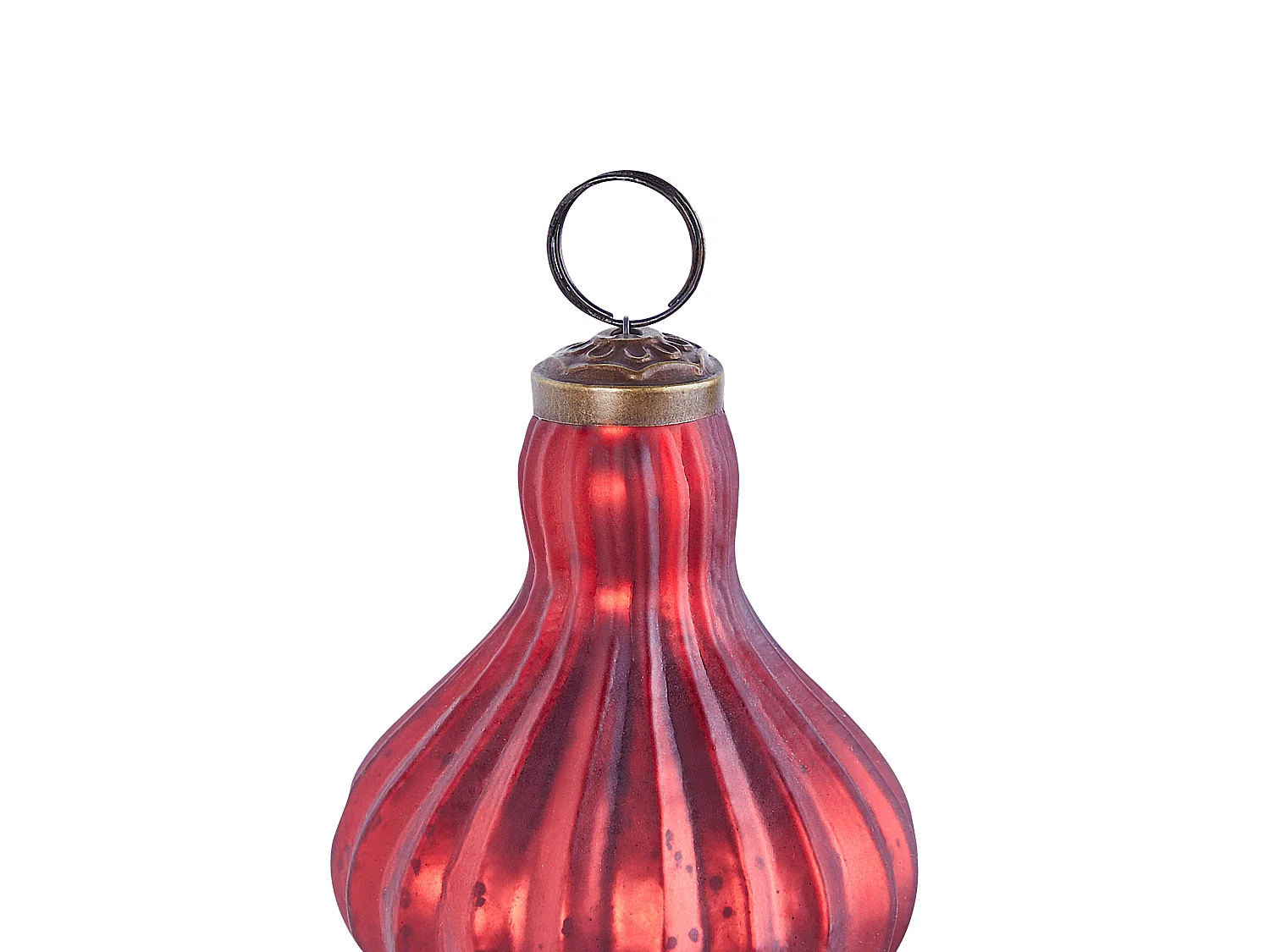 Lot de 8 boules BRILLANT Verre Rouge