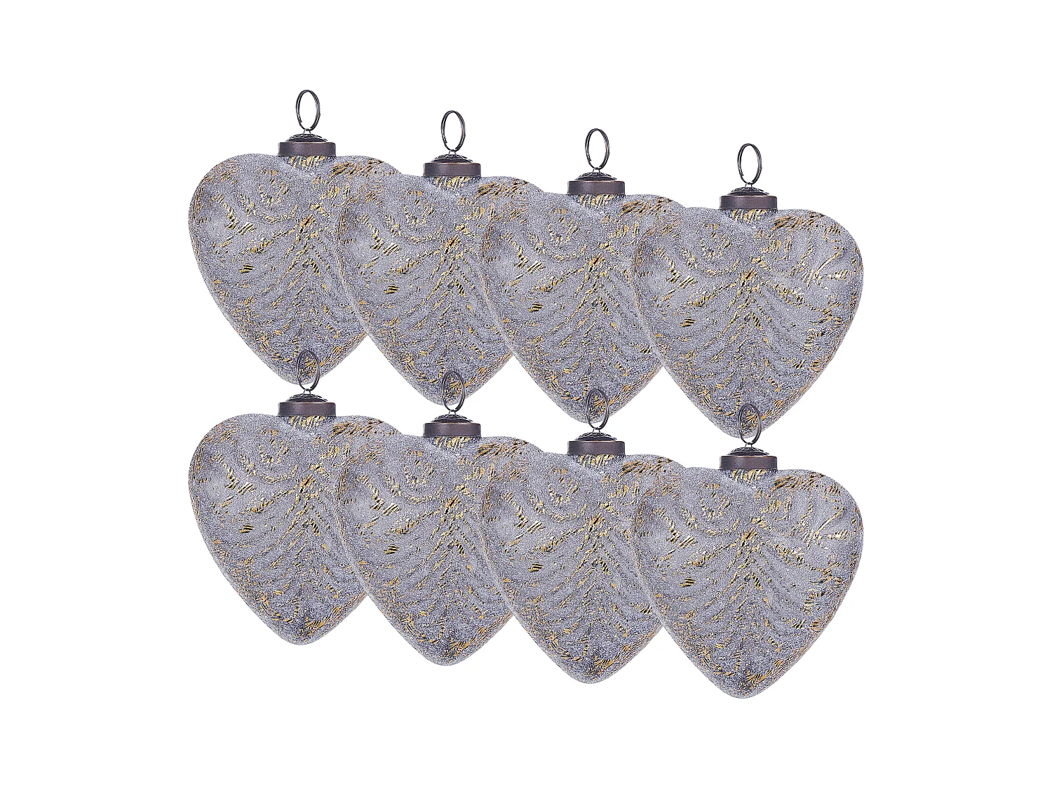 Lot de 8 boules FERIABLE Verre Gris