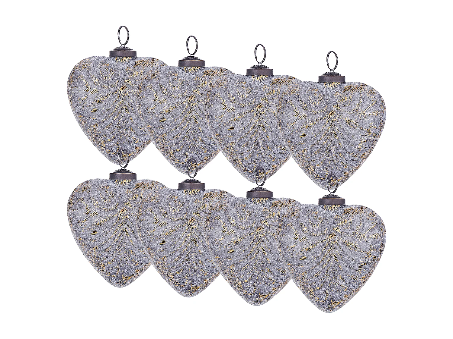 Lot de 8 boules FERIABLE Verre Gris